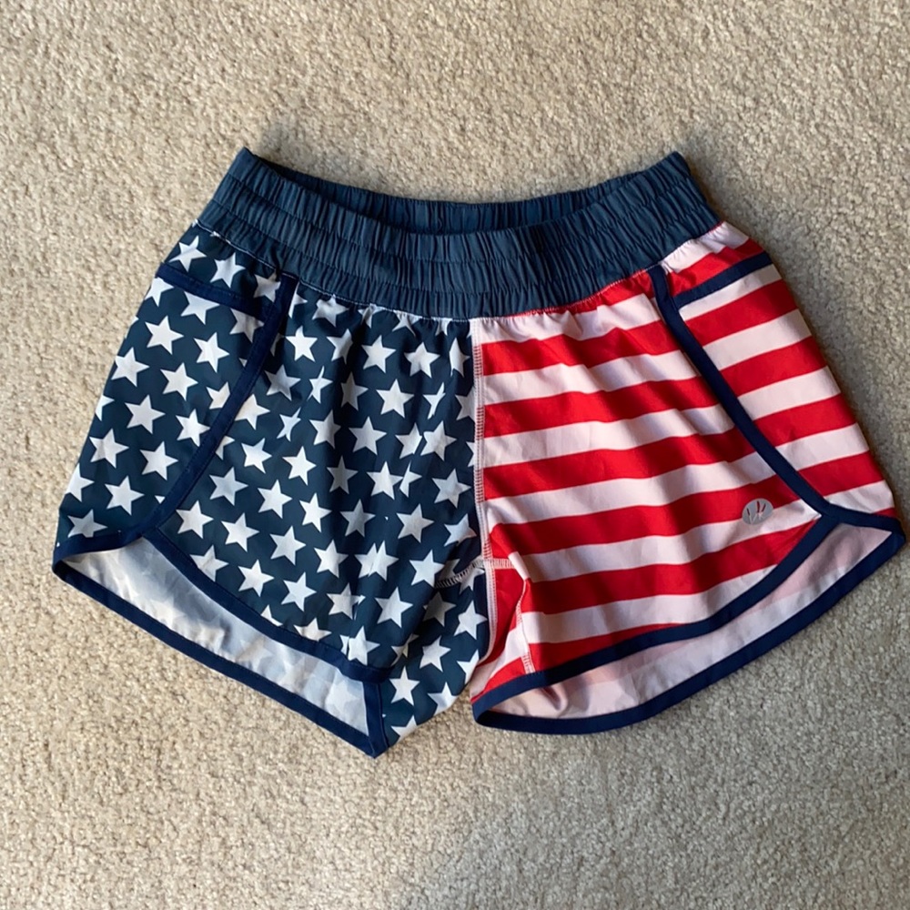 American Flag Running Shorts